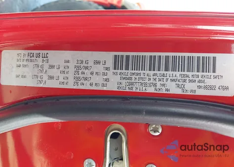 2019 Ram 1500 Classic Slt 4X4 6'4 Box z USA, uszkodzony, nr VIN 1C6RR7TT7KS516706